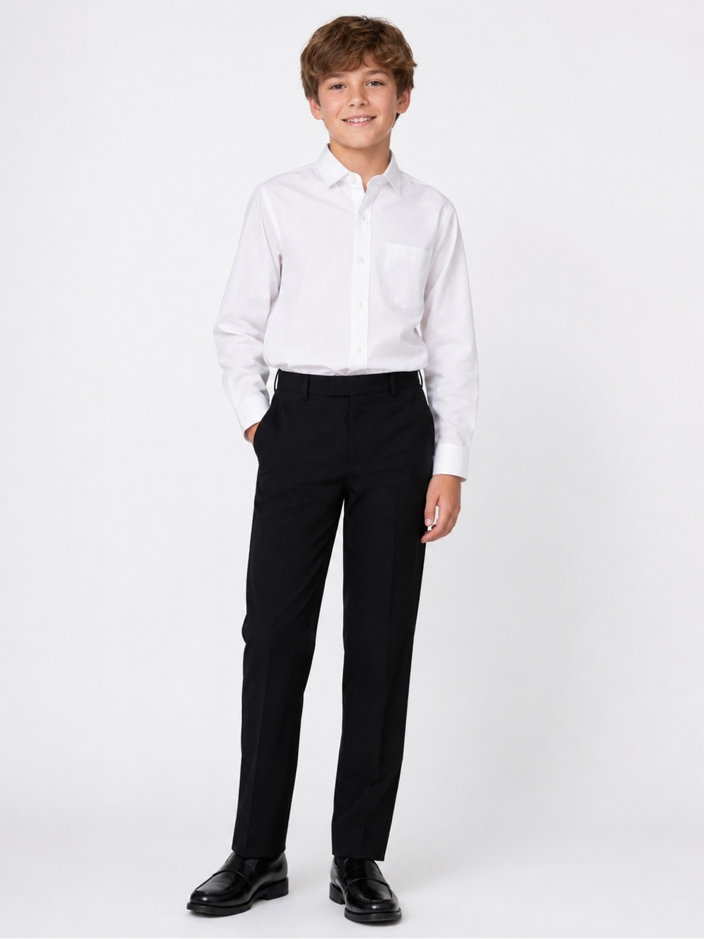 Calvin Klein Boys Black Dress Pants - Classic Straight Fit